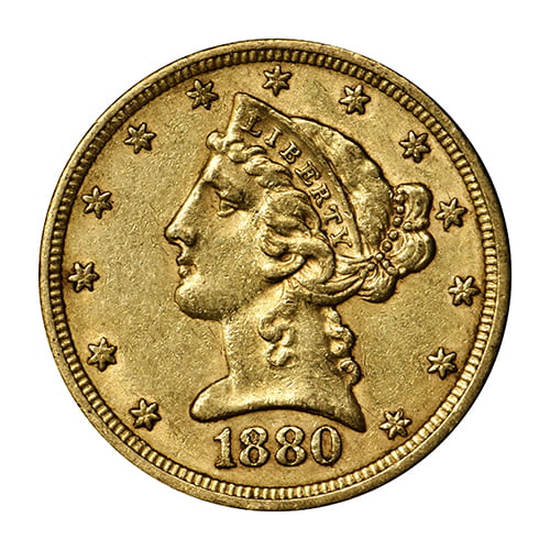 $5 Gold 1880 Liberty – Goldline