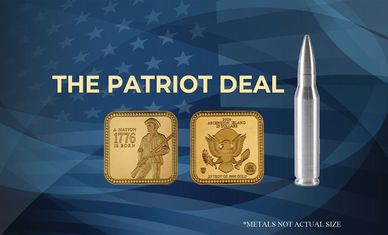 Gold coins and bullet on background