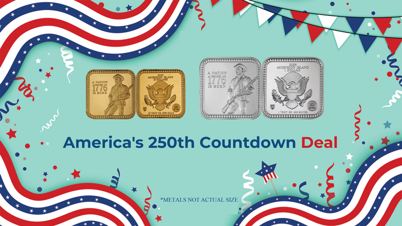 Celebrate America's 250th Anniversary with Exclusive Gold & Silver Patriot Bars Deal of The Week Image